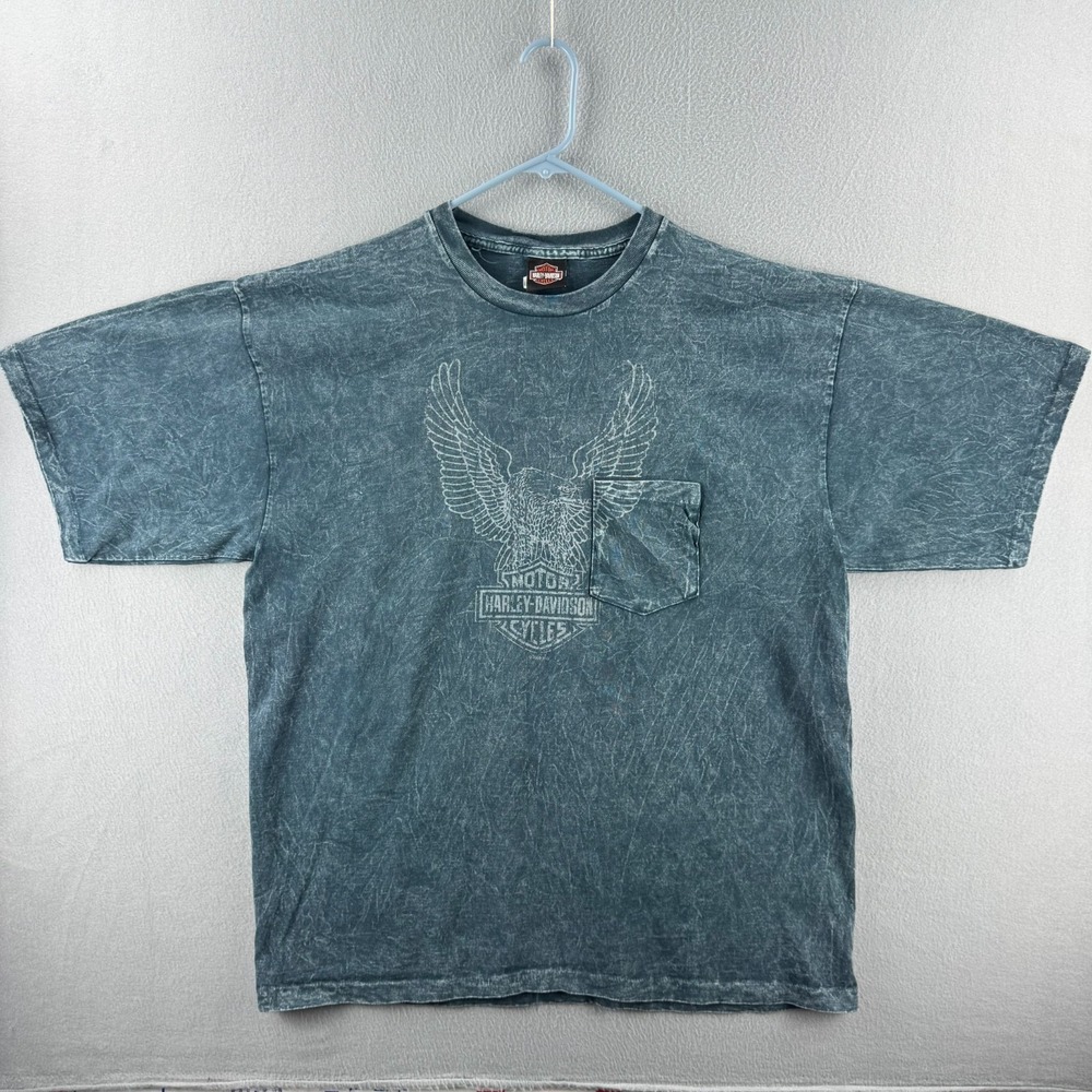 Vintage Harley Davidson Pocket Tee Shirt Mens XL 90s Made in USA Washington